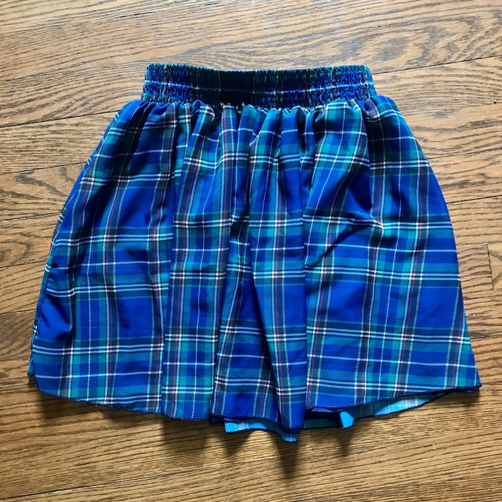 Chiffon by American Apparel blue plaid skirt
